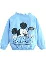 Mickey Mouse Jarní/podzimní dívčí bunda s volánkem okolo výstřihu Mickey, bez kapuce