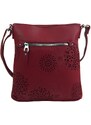 BELLA BELLY Crossbody dámská kabelka v květovaném designu tmavě červená 5432-BB