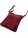 BELLA BELLY Crossbody dámská kabelka v květovaném designu tmavě červená 5432-BB