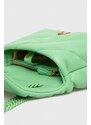 Kožená kabelka Pinko zelená barva, 100039.A1JO