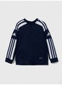 Dětská mikina adidas Performance SQ21 TR TOP Y tmavomodrá barva, vzorovaná