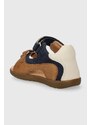 Dětské kožené sandály Geox SANDAL MACCHIA hnědá barva