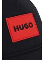 Dětská baseballová čepice HUGO černá barva, s aplikací