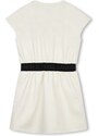 Dívčí šaty Karl Lagerfeld béžová barva, mini