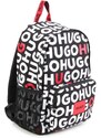 Dětský batoh HUGO černá barva, velký, vzorovaný
