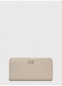 Peněženka Calvin Klein béžová barva
