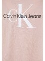 Dětské bavlněné tričko Calvin Klein Jeans černá barva, s potiskem