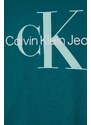 Dětské bavlněné tričko Calvin Klein Jeans černá barva, s potiskem