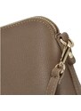 Dámská kožená crossbody kabelka taupe - Delami Gosslin taupe