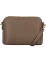 Dámská kožená crossbody kabelka taupe - Delami Gosslin taupe