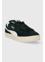 Kožené sneakers boty Puma Suede XL Hairy zelená barva, 397241