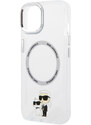 Ochranný kryt na iPhone 15 PLUS - Karl Lagerfeld, IML Karl and Choupette NFT MagSafe Transparent