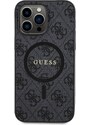 Ochranný kryt na iPhone 14 Pro MAX - Guess, 4G Colored Ring MagSafe Black