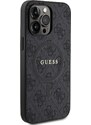 Ochranný kryt na iPhone 14 Pro MAX - Guess, 4G Colored Ring MagSafe Black