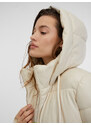 Orsay Krémový dámský prošívaný koženkový kabát - Dámské