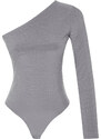 Trendyol Gray Shiny Stone Bodysuit