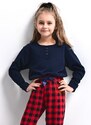 Pyjamas Sensis Bonnie Kids Girls Christmas length 134-152 navy blue 059