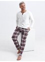 Pyjamas Sensis Paul Interlock/Flannel Christmas M-XL men's cream 001