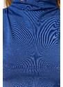 Trendyol Dark Indigo Turtleneck Sleeveless Stretch Snap Knitted Body