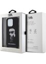 Ochranný kryt na iPhone 15 Pro MAX - Karl Lagerfeld, Liquid Silicone Crossbody Ikonik Black