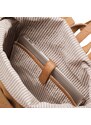 Bagind Roluy Tramp - praktický unisex batoh z hnědého canvasu s koženými detaily