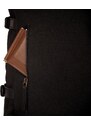 Bagind Roluy Misty - praktický unisex batoh z černého canvasu s koženými detaily