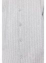 Trendyol Gray Regular Fit Striped Thick Winter Shirt