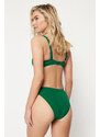 Trendyol Green V-Cut Brazilian Bikini Bottom