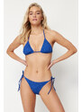 Trendyol Sax-Tied Textured Brazilian Bikini Bottom
