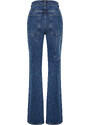 Trendyol Blue Pocket Detailed High Waist Wide Leg Jeans