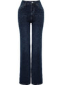 Trendyol Dark Blue High Waist Wide Leg Jeans