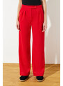 Trendyol Red Wide Leg/Wide Leg Woven Trousers