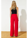 Trendyol Red Wide Leg/Wide Leg Woven Trousers