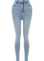 Trendyol Light Blue Vintage High Waist Skinny Jeans