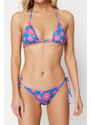 Trendyol Floral Patterned Triangle Tie Bikini Set