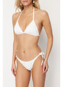 Trendyol Bridal Ecru Triangle Tied Textured Regular Bikini Set