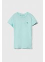 Dětské bavlněné tričko Calvin Klein Jeans 2-pack tyrkysová barva