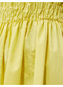 Koton rovný límec bez vzoru žlutá dlouhé dámské šaty 3sak80005pw