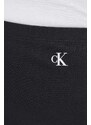 Sukně Calvin Klein Jeans černá barva, midi, pouzdrová