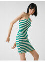 Koton Halter Neck Mini Striped Dress