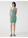 Koton Halter Neck Mini Striped Dress