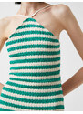 Koton Halter Neck Mini Striped Dress