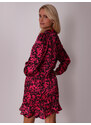 AX Paris Woman's Dress DA1603 Cerise