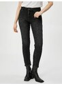 Koton High Waist Jeans Mírně zúžené nohavice - Eve Slim Jeans