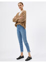Koton High Waist Jeans Mírně zúžené nohavice - Eve Slim Jeans
