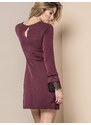 MISS CITY DRESS WITH LACE AT THE SLEEVES PURPLE