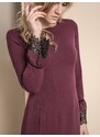 MISS CITY DRESS WITH LACE AT THE SLEEVES PURPLE