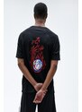 Koton Sportovní oversize tričko Motto Tištěné Posádka Výstřih Raglánový rukáv