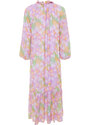 Trendyol Pink Floral Lined Woven Chiffon Dress