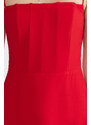 Trendyol Red Open Waist/Skater Elegant Evening Dress